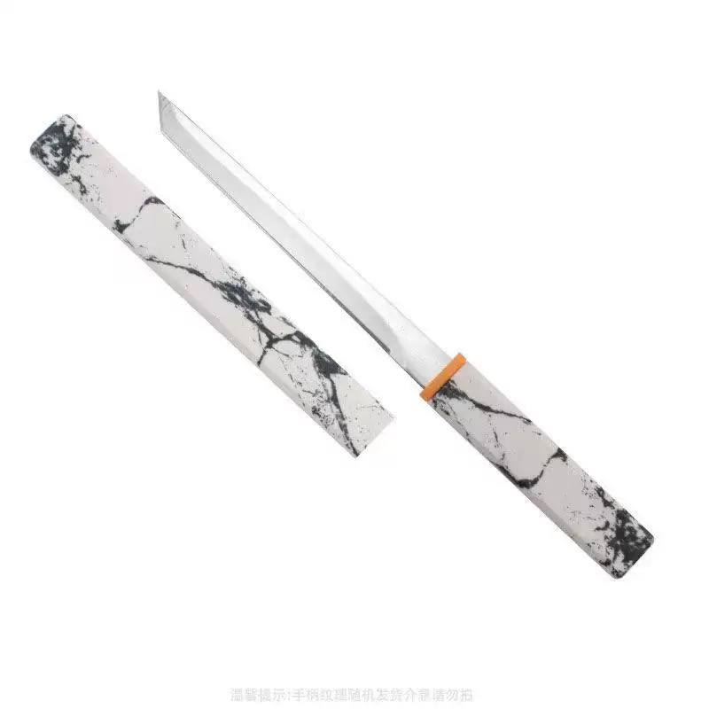 Japanese Style Marble Pattern Tanto Knife with Scabbard