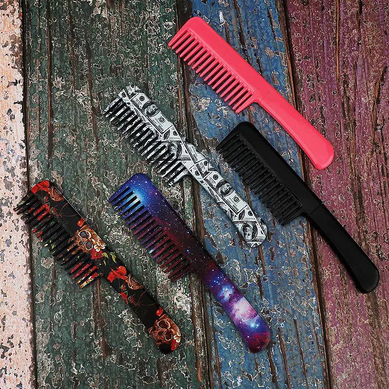 Portable Folding Safety Hair Comb for Women – Pocket Travel Hair & Beard Comb – Random Design