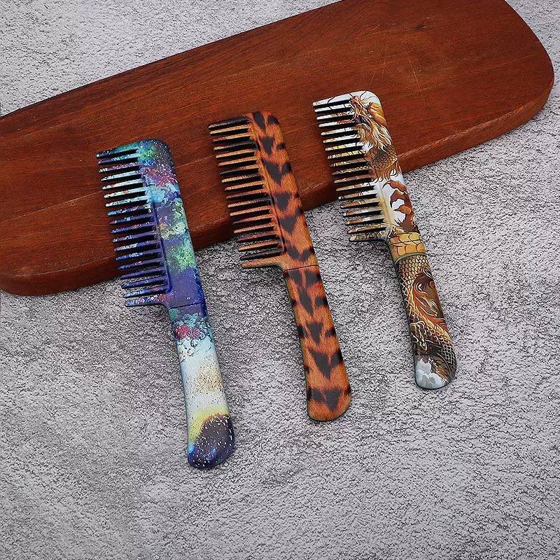 Portable Folding Safety Hair Comb for Women – Pocket Travel Hair & Beard Comb – Random Design