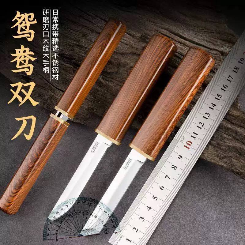 Portable Stainless Steel Fruit Carving Knife with Wooden Case | Mini Paring Knife | Kitchen Peeling & Craft Knife