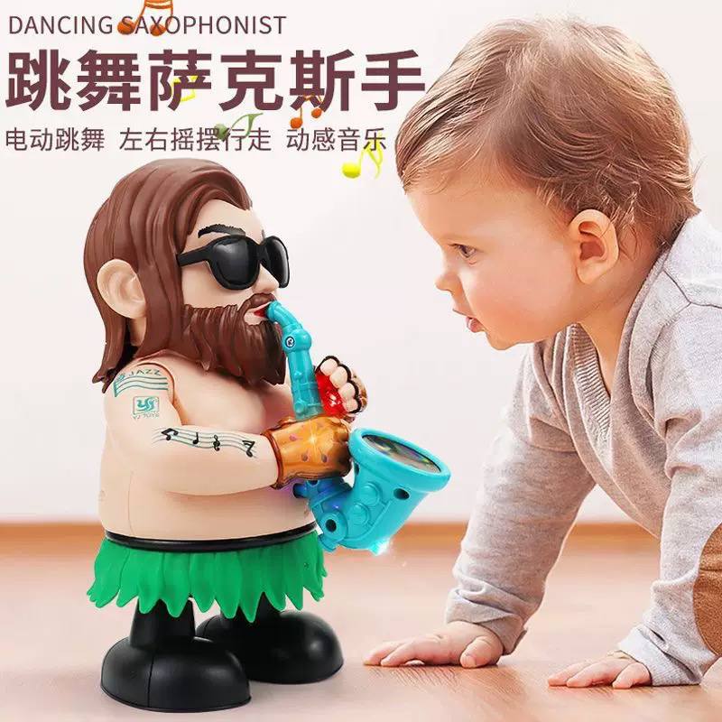Dancing Saxophonist Toy with Music & Light | Electric Walking & Dancing Toy for Kids | Musical Saxophone Doll