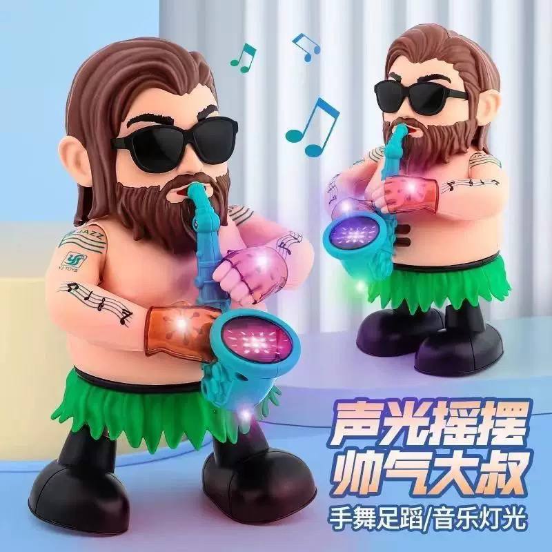 Dancing Saxophonist Toy with Music & Light | Electric Walking & Dancing Toy for Kids | Musical Saxophone Doll