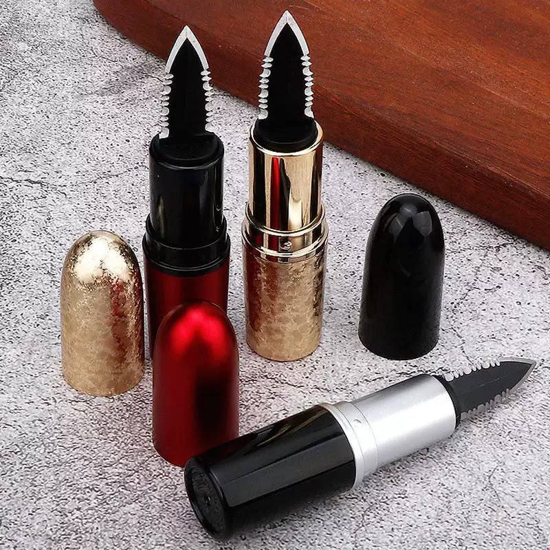 Lipstick Style Mini Pocket Knife – Compact EDC Self-Defense & Outdoor Tool