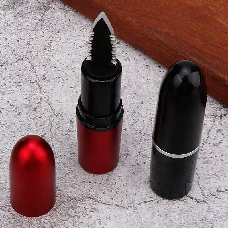 Lipstick Style Mini Pocket Knife – Compact EDC Self-Defense & Outdoor Tool