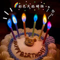🌈 6 Color Flame Birthday Candles – Colorful Magic Candles