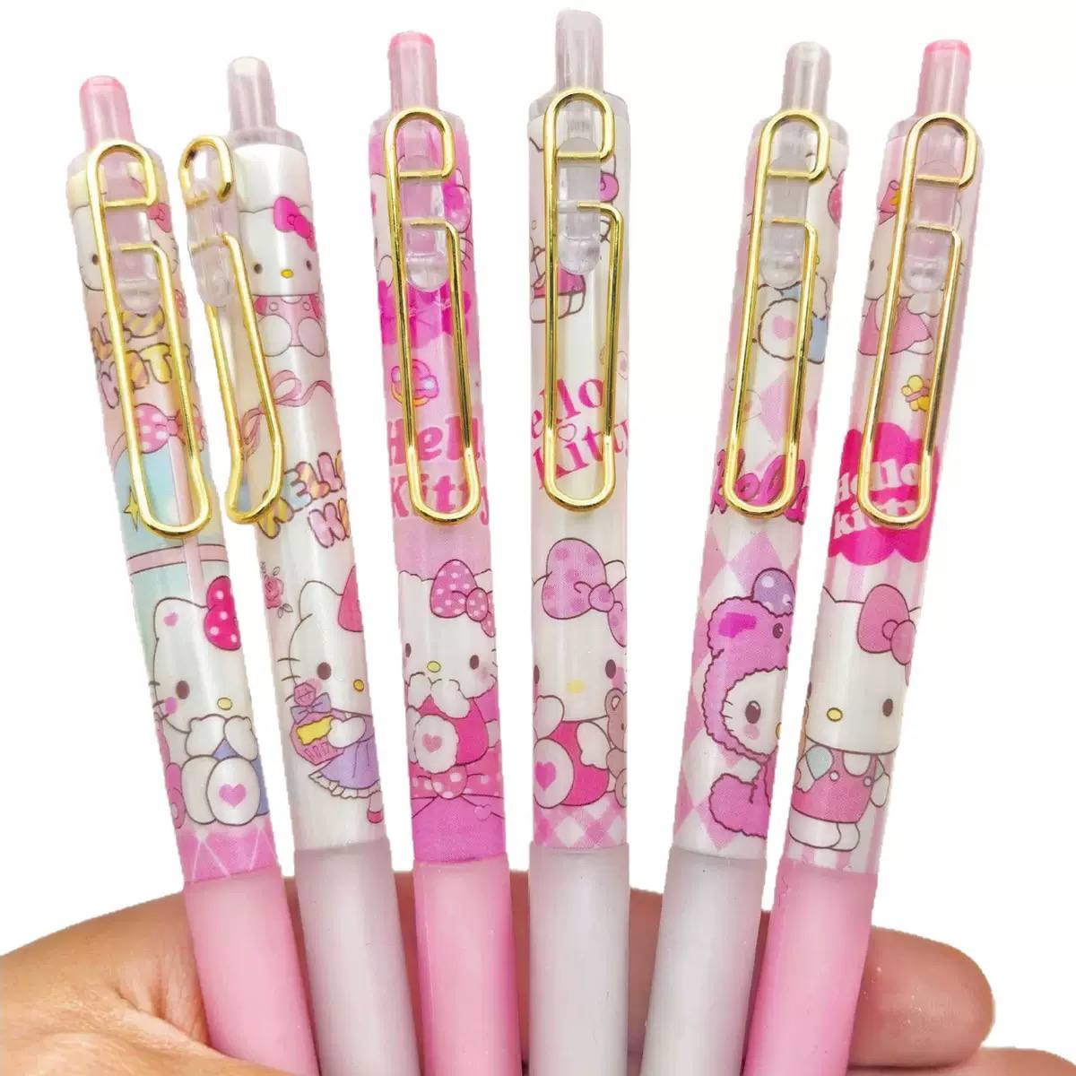 Cute Cartoon Pen with Metal Clip – Stylish Gel Pen for Students