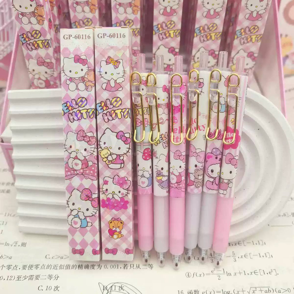 Cute Cartoon Pen with Metal Clip – Stylish Gel Pen for Students