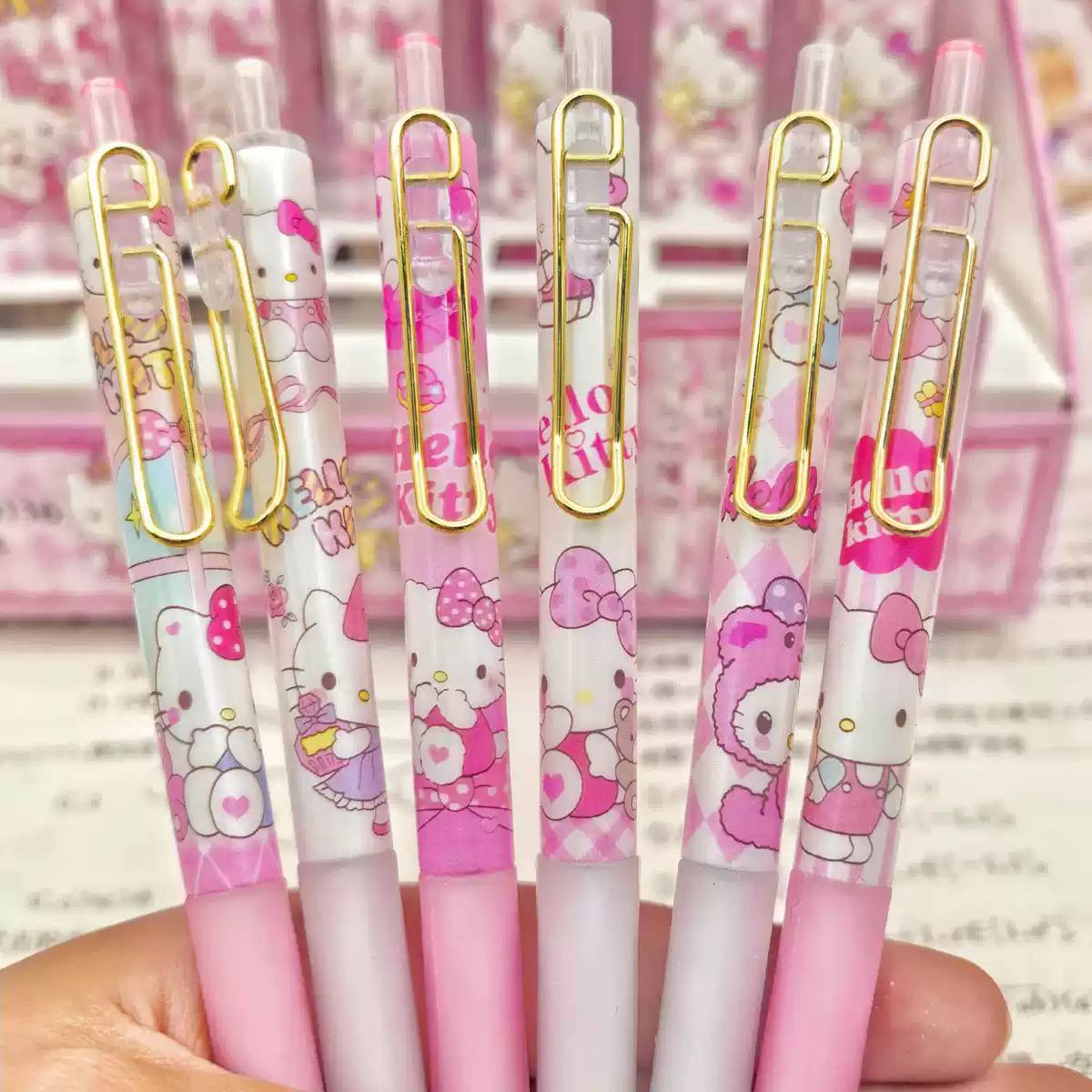 Cute Cartoon Pen with Metal Clip – Stylish Gel Pen for Students