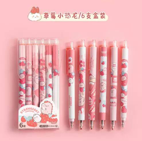 Cute Cartoon Pen with Metal Clip – Stylish Gel Pen for Students