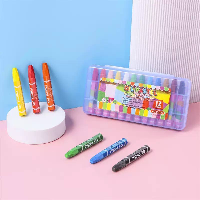 12 Colors Oil Pastel Set – Kids Drawing & Art Supplies